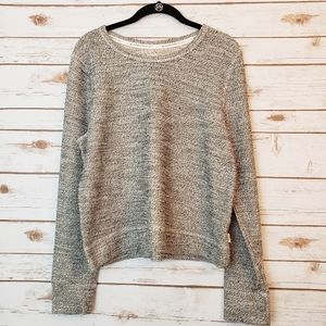 Toms Gray Sweater Woven with Gold XL